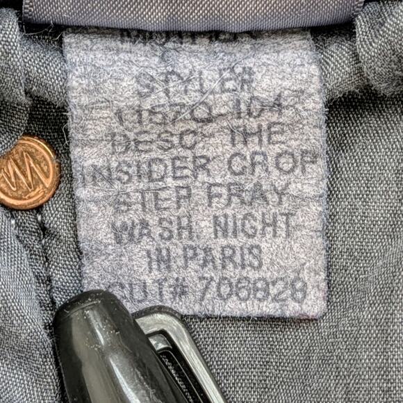 Mother Jeans Insider Crop Step Fray Women's 34 Black Night in Paris Wash Stretch - Picture 11 of 13